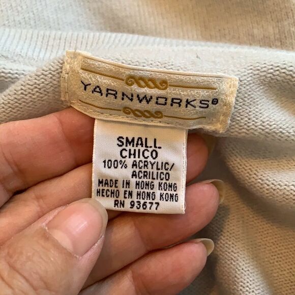 Yarnworks light gray sewn together sweater set - Picture 9 of 10